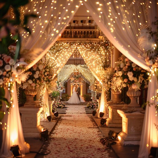 Location arche décorée pour un mariage féerique